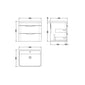 Pride 600mm Wall Hung 2-Drawer Basin Vanity Unit - Alpine White