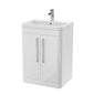 Pride 600mm Floor Standing 2-Door Basin Vanity Unit - Alpine White
