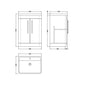 Pride 600mm Floor Standing 2-Door Basin Vanity Unit - Alpine White