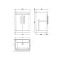 Nuie Parade 600mm Floor Standing 2-Door Basin & Cabinet - Gloss White - welovecouk