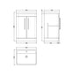 Pride 600mm Floor Standing 2-Door Basin Vanity Unit - Satin Green
