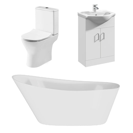  Freya Freestanding Serenity Slipper Vanity Bath Suites - 1500 x 750