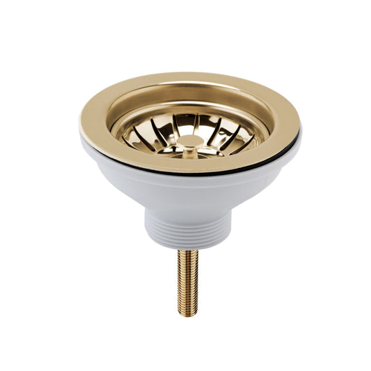  Strainer Waste with Pull Out Basket without overflow - Brushed Brass