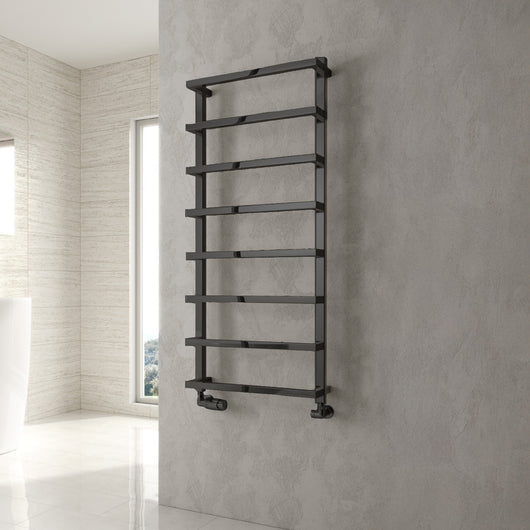  Reina Glora Designer Heated Towel Rail - 1195 x 500mm - Anthracite - welovecouk