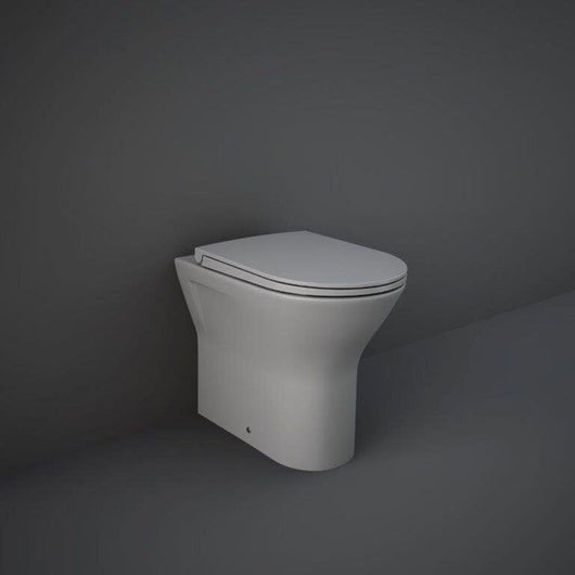  RAK Ceramics Feeling Rimless Back To Wall Pan & Soft Close Seat - Matt Grey