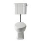 Huxton Traditional Low Level Toilet With Cistern & Flush Pipe - Chrome - welovecouk