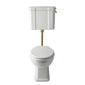 Huxton Traditional Low Level Toilet With Cistern & Flush Pipe - Brushed Brass - welovecouk