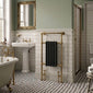 Traditional Brass & Black Towel Rail 5 Column - 498 x 940mm