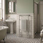 Traditional Chrome & White Towel Rail 5 Column - 498 x 940mm