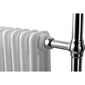 Traditional Chrome & White Towel Rail 5 Column - 498 x 940mm