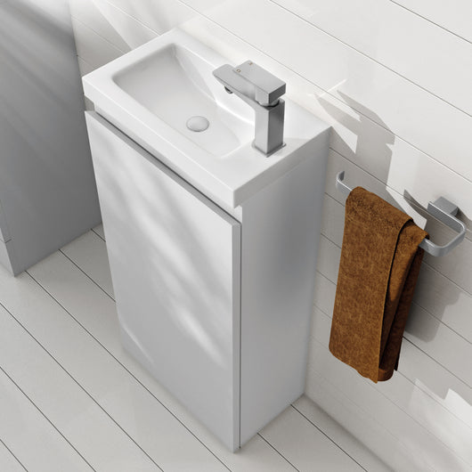  SDG 400mm Waterproof Vanity Unit with Basin - White - welovecouk