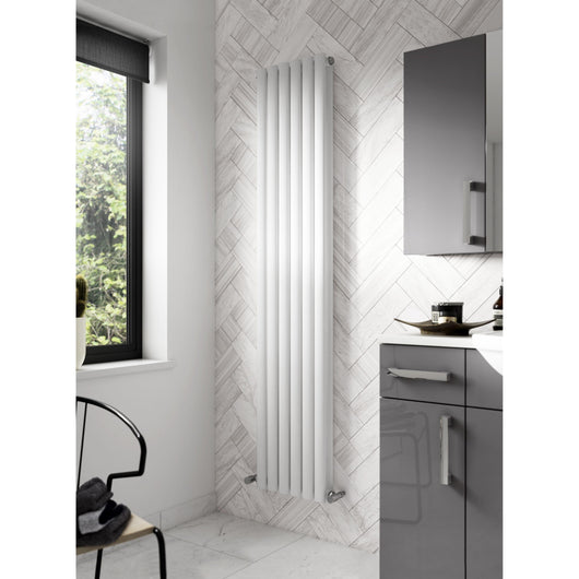  Nuie Revive Double Panel Designer Radiator - High Gloss White - 1800 x 354