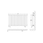 Nuie Revive Horizontal Single Panel Radiator 600 x 992 - High Gloss White