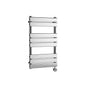 Square Flat Towel Radiator 840x500 - Chrome - welovecouk