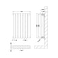 Nuie Revive Horizontal Double Panel Radiator 600 x 412 - Anthracite