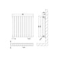 Nuie Revive Horizontal Double Panel Radiator 600 x 586 - Anthracite
