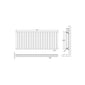Nuie Revive Horizontal Double Panel Radiator 600 x 1398 - Anthracite