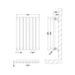 Nuie Sloane Horizontal Single Panel Radiator 600 x 412 - Anthracite