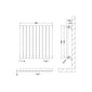 Nuie Sloane Horizontal Single Panel Radiator 600 x 586 - Anthracite