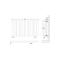 Nuie Sloane Horizontal Single Panel Radiator 600 x 992 - Anthracite