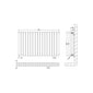 Nuie Sloane Horizontal Double Panel Radiator 600 x 992 - Anthracite
