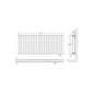 Nuie Sloane Horizontal Double Panel Radiator 600 x 1398 - Anthracite
