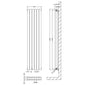 Nuie Revive Double Panel Designer Radiator - Anthracite - 1500 x 354