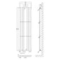 Nuie Revive Single Panel Radiator With Mirror 1800 x 499 - Anthracite - welovecouk