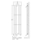 Nuie Revive Double Panel Radiator With Mirror 1800 x 499- Anthracite - welovecouk