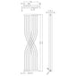 Nuie Xcite Designer Radiator 1775 x 450 - Anthracite