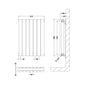 Nuie Sloane Horizontal Double Panel Radiator 600 x 412 - Satin White