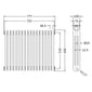Nuie Colosseum Triple Column Traditional Radiator - High Gloss White - HX305