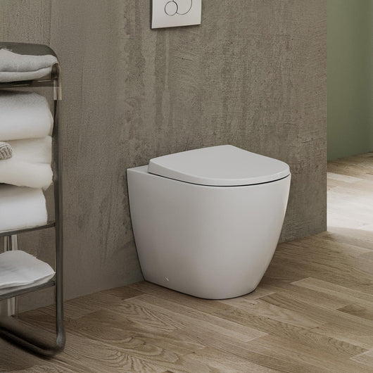  LECICO Layla Round Rimless Sanitaryware - Back To Wall Pan
