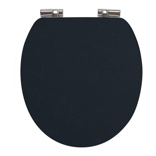  Holborn Seat Matt Black – Chrome Hinge - welovecouk