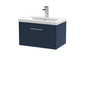 Hudson Reed Juno 600mm Wall Hung Single Drawer Vanity & Basin 1 - Midnight Blue