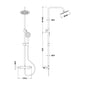 REGAR ROUND Exposed Rigid Riser Thermostatic Shower Set - Brushed Brass