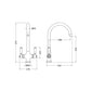 Cruciform Sink Mixer Lever - Brushed Brass - welovecouk