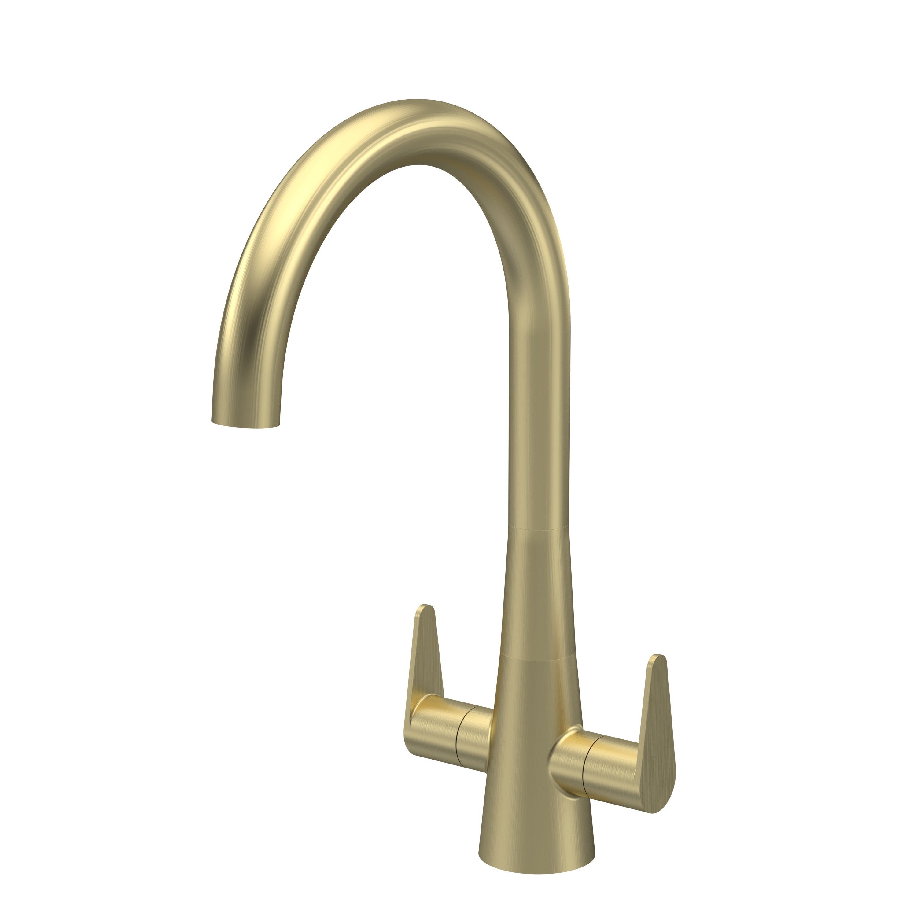 Samir Mono Dual Lever Brushed Brass - Brushed Brass | welovecouk