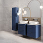 LECICO Layla 50cm Wall Hung 2-Drawer Unit - Cobalt Blue