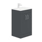 LECICO Zara 50cm 2-Door Floorstanding Unit - Matt Anthracite