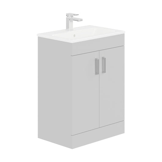  LECICO Zara 60cm 2-Door Floorstanding Unit - Gloss White