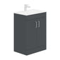 LECICO Zara 60cm 2-Door Floorstanding Unit - Matt Anthracite