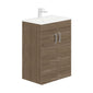 LECICO Zara 60cm 2-Door Floorstanding Unit - Oak