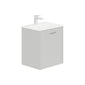 LECICO Zara 50cm 1-Drawer Wall Hung Vanity Unit - Gloss White