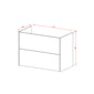 LECICO Zara 80cm 2-Drawer Wall Hung Vanity Unit - Oak