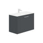 LECICO Zara 80cm 1-Drawer Wall Hung Vanity Unit - Matt Anthracite