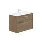 LECICO Zara 80cm 1-Drawer Wall Hung Vanity Unit - Oak