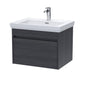 BC Designs Loftwood Wall Hung Vanity Unit & Basin 600mm - Graphite Grey