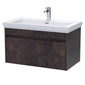 BC Designs Loftwood Wall Hung Vanity Unit & Basin 800mm - Metallic Slate