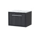 Hudson Reed Lille 600mm Wall Hung 1 Drawer Vanity Unit - Graphite Grey Woodgrain